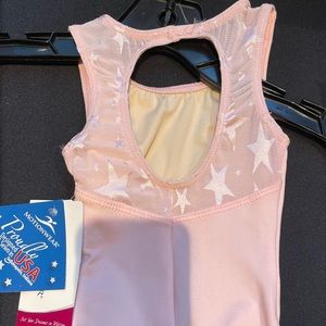 MotionWear Tear Drop Leotard With Star Mesh Back